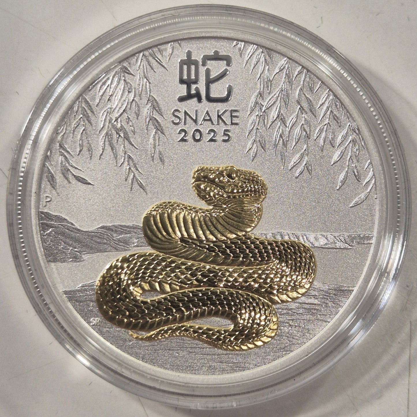 Australia 2025 Lunar Snake Series III $1 Gilded 1oz Silver Coin