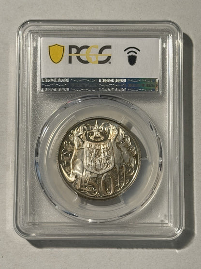 Australia 1966 50c Fifty Cents Silver Proof PCGS Graded PR67DCAM FDC