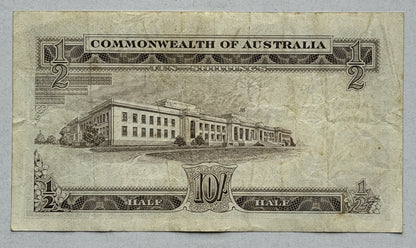 Commonwealth Australia 1961 10/- Ten Shillings Coombs/Wilson Paper Banknote VF