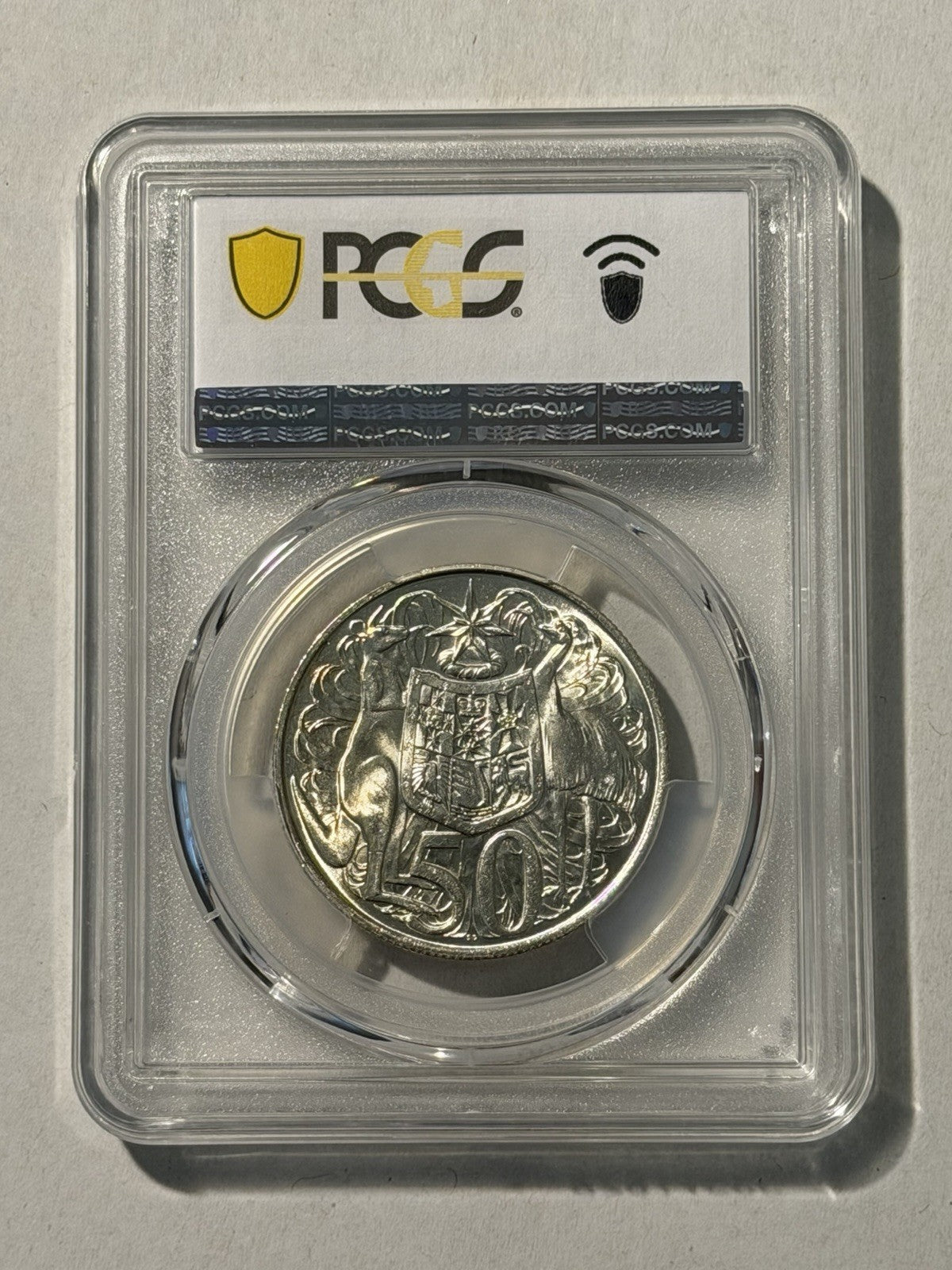 Australia 1966 Round 50c Fifty Cent PCGS Graded MS63 UNC 80% Silver Coin