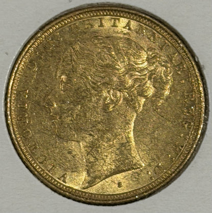 Australia 1882s Sydney Full Sovereign St George Rev. WW Gold Coin aUNC Key Date