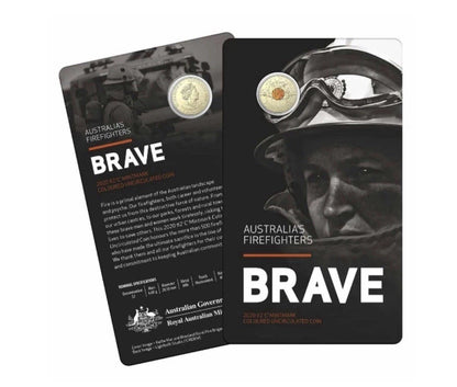 Australia 2020 $2 Two Dollars Fire Fighter Brave C Mint Mark UNC Coin in Card
