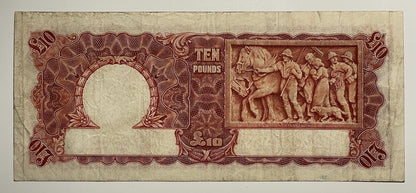 Australia 1934 £10 Ten Pounds Riddle/Sheehan Paper Banknote R80 VF KGV