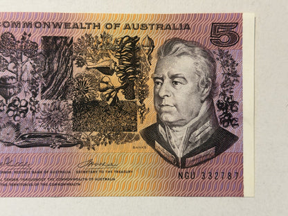 1x 1972 Commonwealth Australia Paper $5 Note Phillips/ Wheeler from Bundle