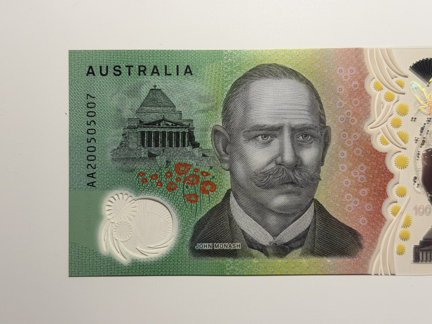 Australia 2020 $100 AA20 First Prefix Lowe/ Kennedy R628F Polymer Banknote