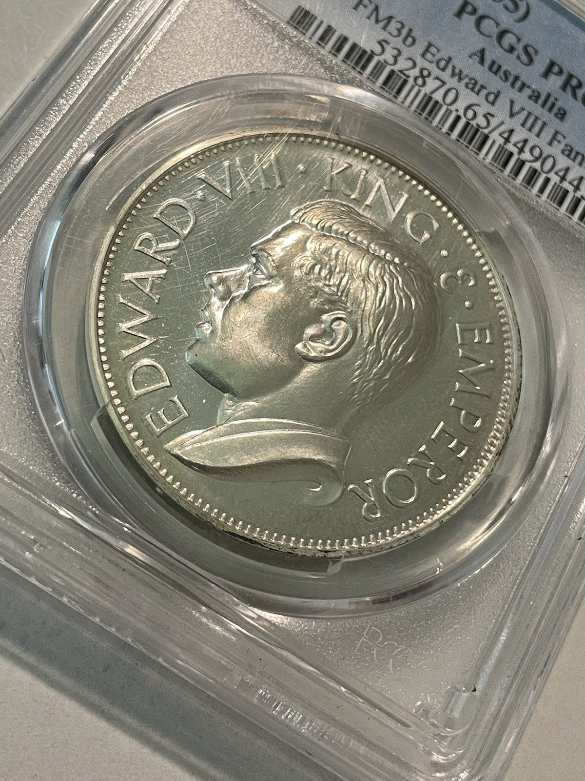 Australia 1936 (1955) Edward VII Fantasy Crown PCGS Graded PR65 Silver Medal