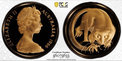 Australia 1966 1c One Cent PCGS Graded PR68DCAM Proof Coin