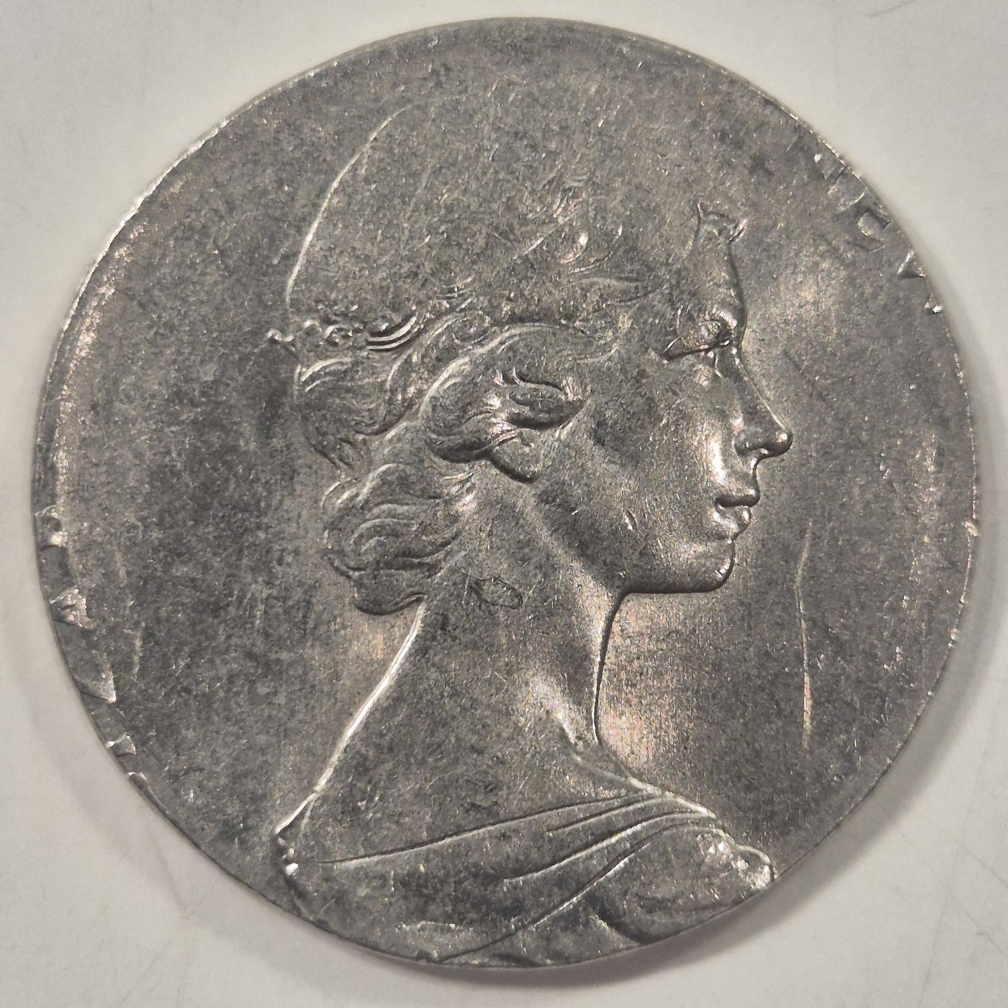 New Zealand ND Error 20 Cents Struck On Foreign Planchet Uncirculated 5.05g