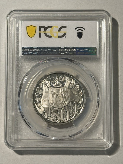 Australia 1966 50c Fifty Cents Silver Proof PCGS Graded PR68DCAM FDC