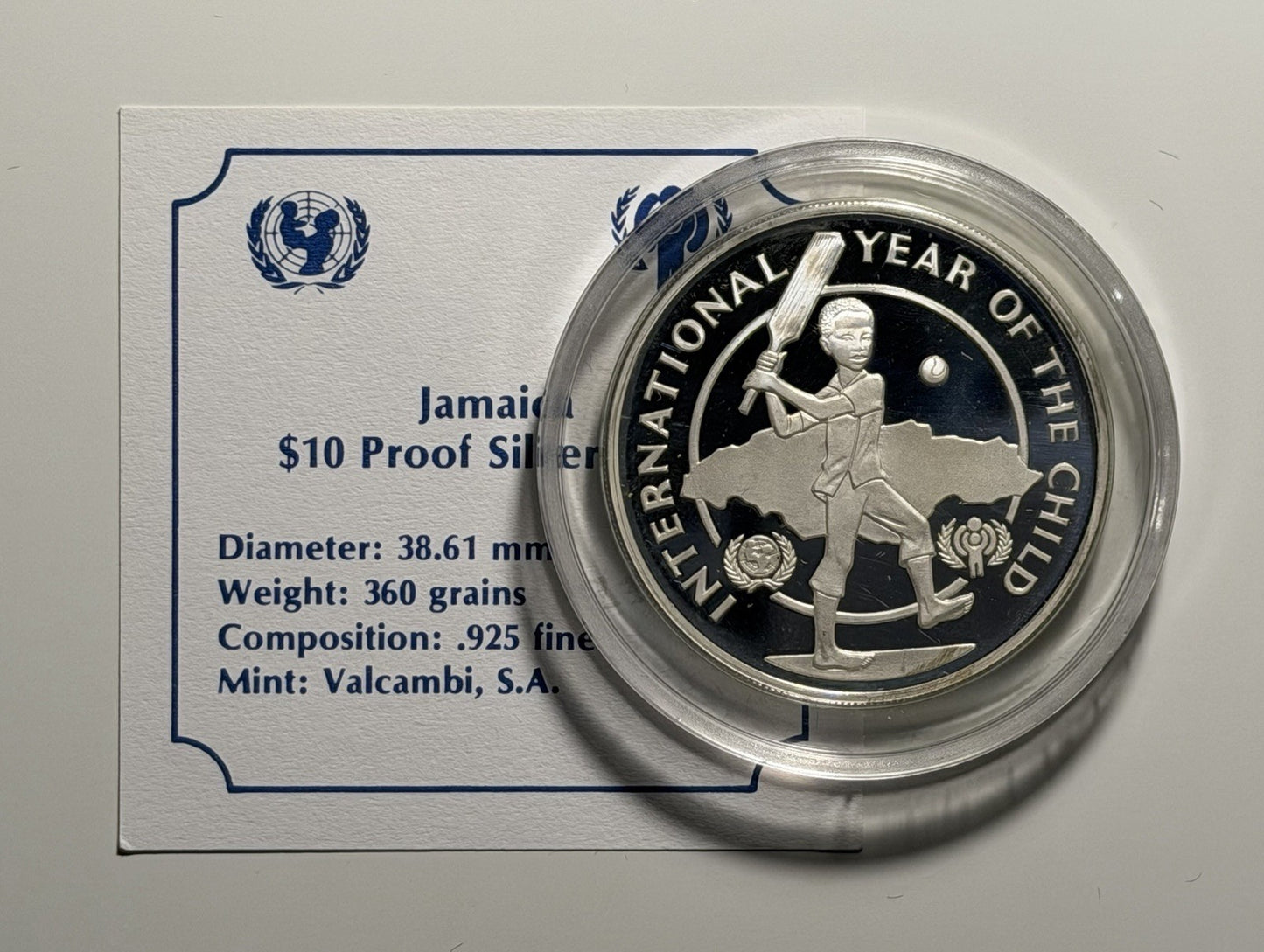 Jamaica 1979 $10 Ten Dollars Year of the Child Silver Proof Coin