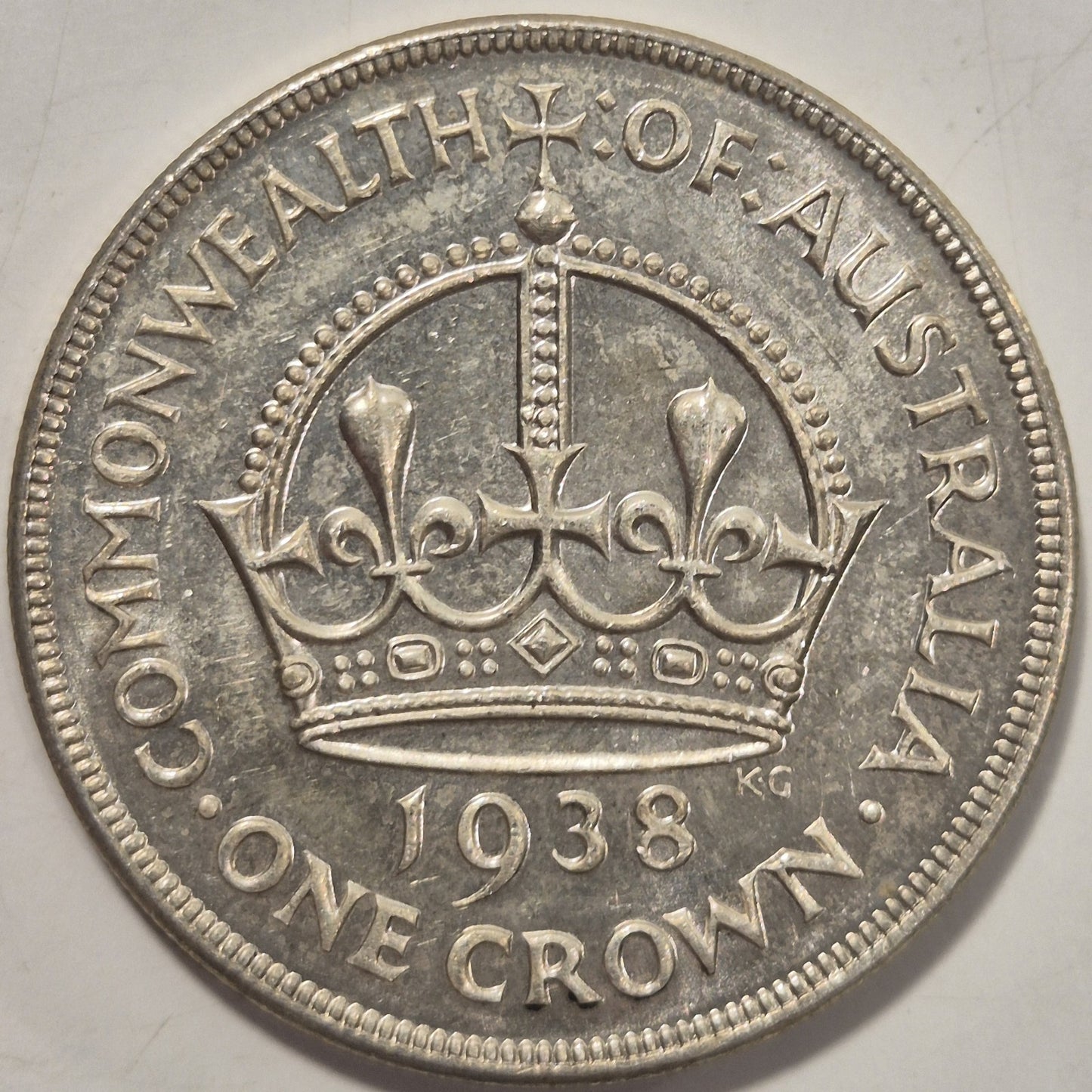 1938 Australia Crown 5/- Five Shillings Silver Coin Trustee Savings Bank Cased