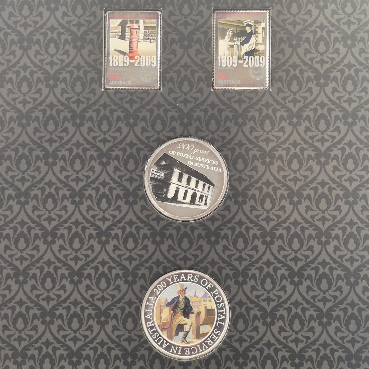 Australia Post 2009 200th Anniv Silver Coin (over 3oz), Stamp, PNC Collection