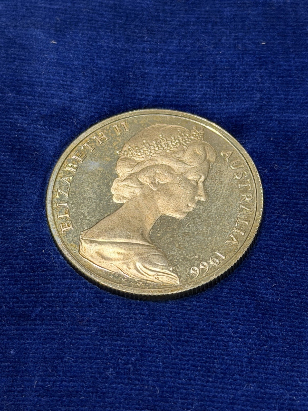 Australia 1966 Round Fifty Cents 50c Proof Set In Blue Case First Year Issue