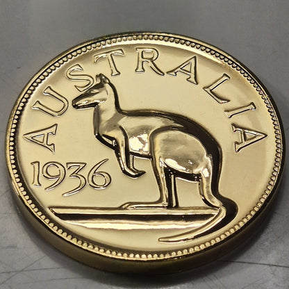 Australia 1936 Edward VIII Proof Gilt Pattern Crown By Hearn