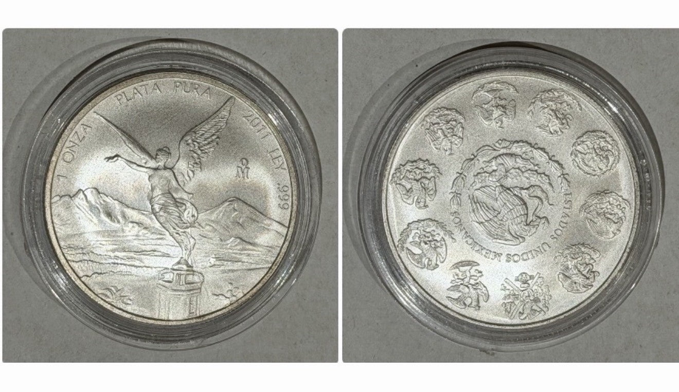 Mexico 2011 Libertad 1oz Onza Ley 999 Silver Plata Pura Coin