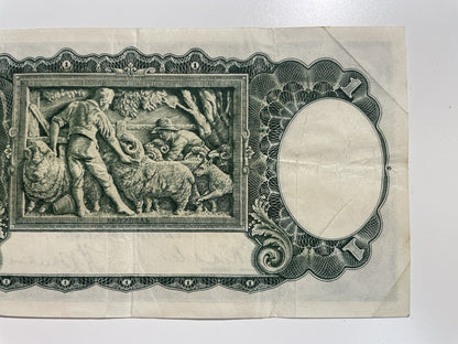 Australia 1933 £1 One Pound Riddle/Sheehan Predecimal Paper Banknote Very Fine