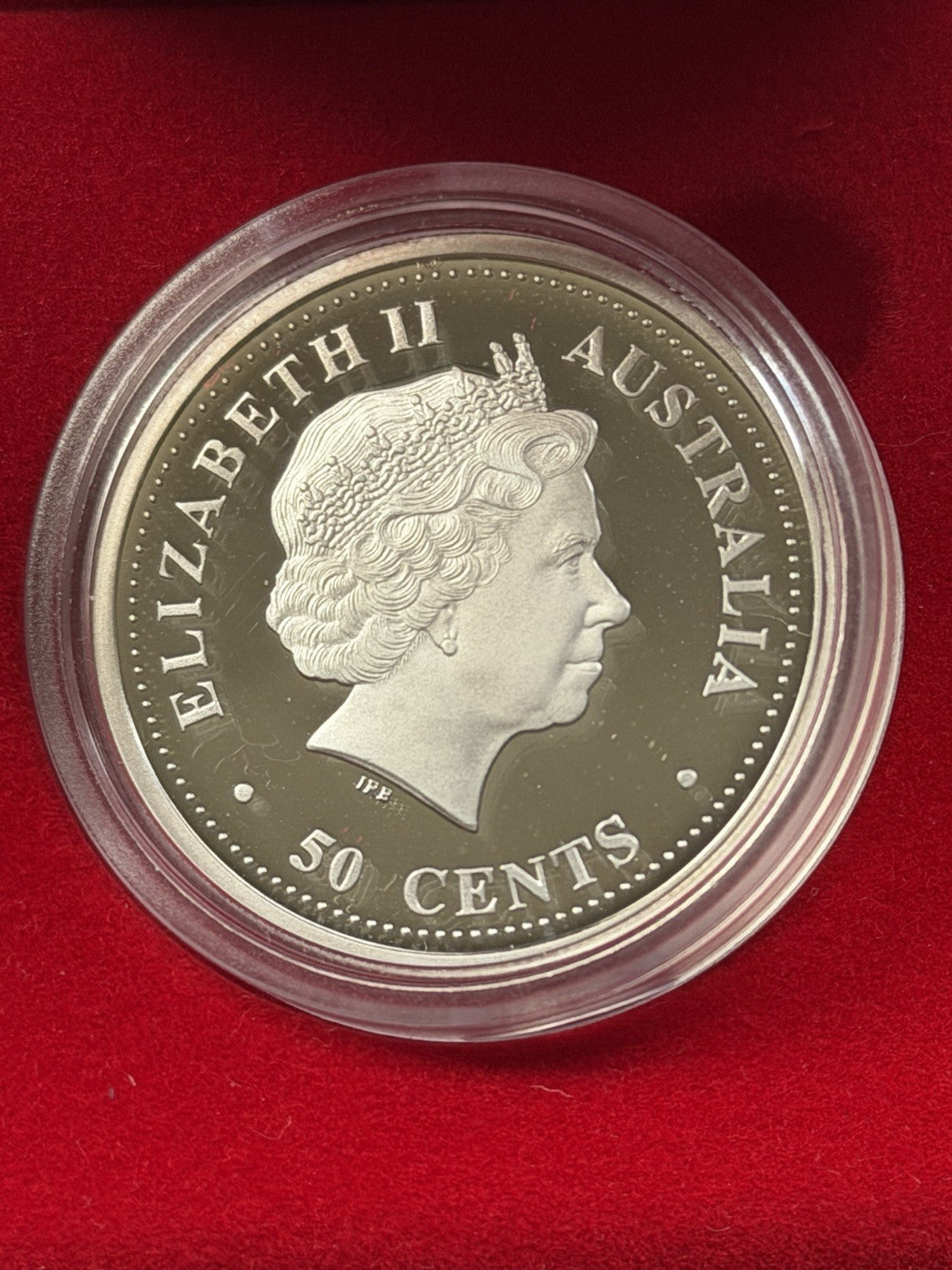 2002 Australia Perth Mint Lunar Horse 1/2oz $1 Series I Silver Proof Coin