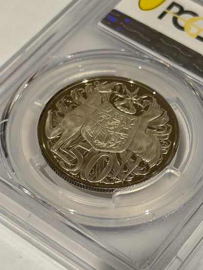 Australia 1966 50c Fifty Cents Silver Proof PCGS Graded PR68DCAM FDC