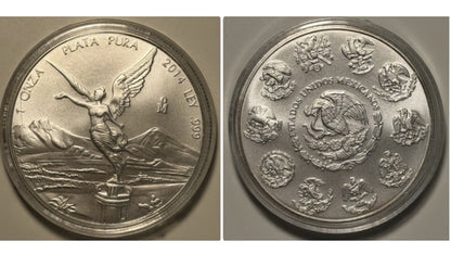 Mexico 2014 Libertad 1oz Onza Ley 999 Silver Plata Pura Coin