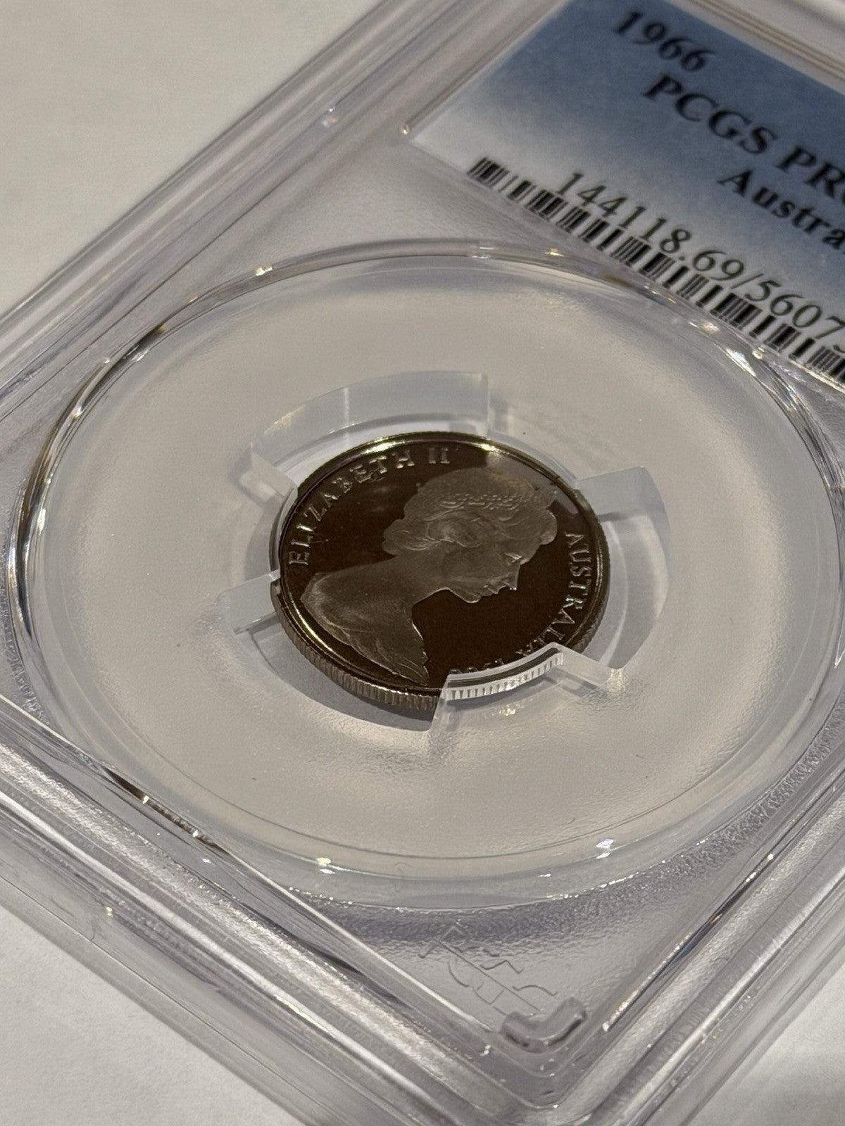 Australia 1966 5c Five Cents PCGS Graded PR69DCAM Proof Coin