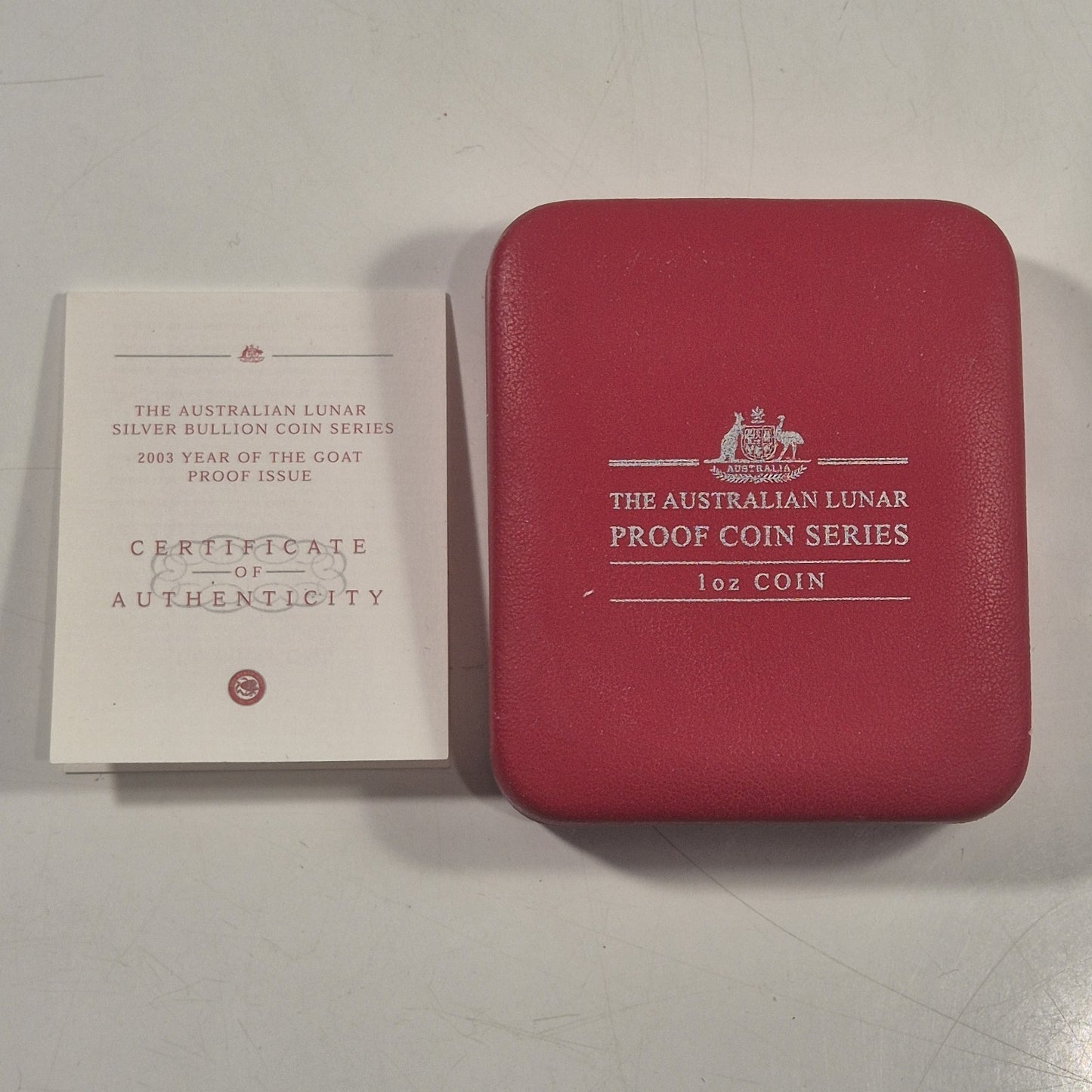 2003 Australia Perth Mint Lunar Goat 1oz $1 Series I Silver Proof coin