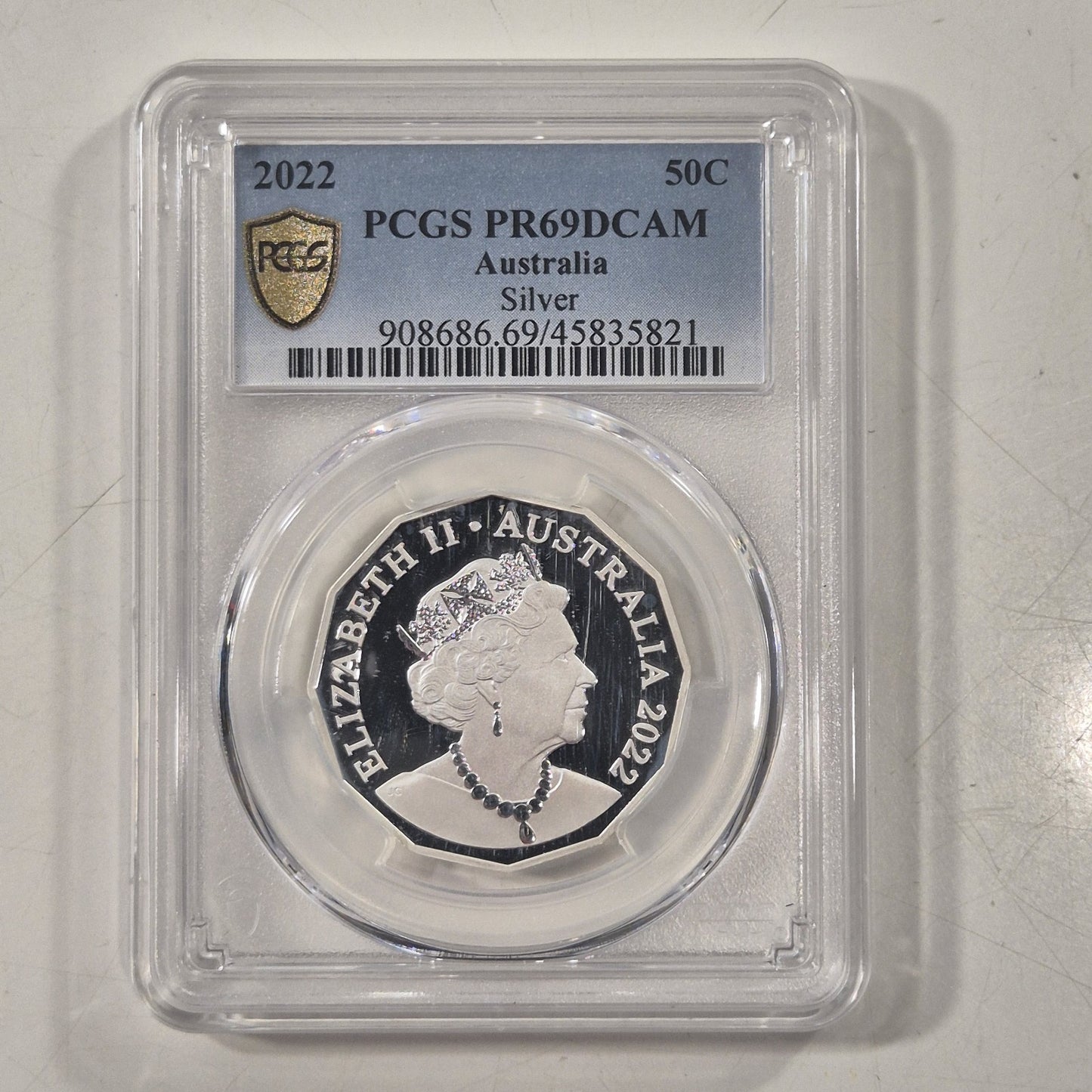 Australia 2022 Ex Fine Silver Coin Set Proof 50c Fifty Cents PCGS PR69DCAM