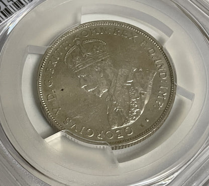 Australia 1936(m) Florin 2/- Two Shillings 92.5% Silver PCGS Graded AU58 aUNC