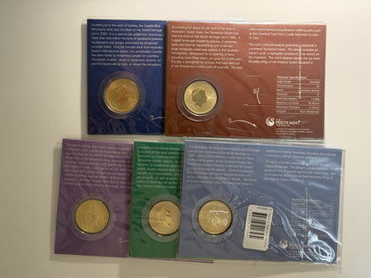 Australia 2010 ‘Celebrate Australia’ $1 One Dollar Carded 5-Coin Set Perth Mint