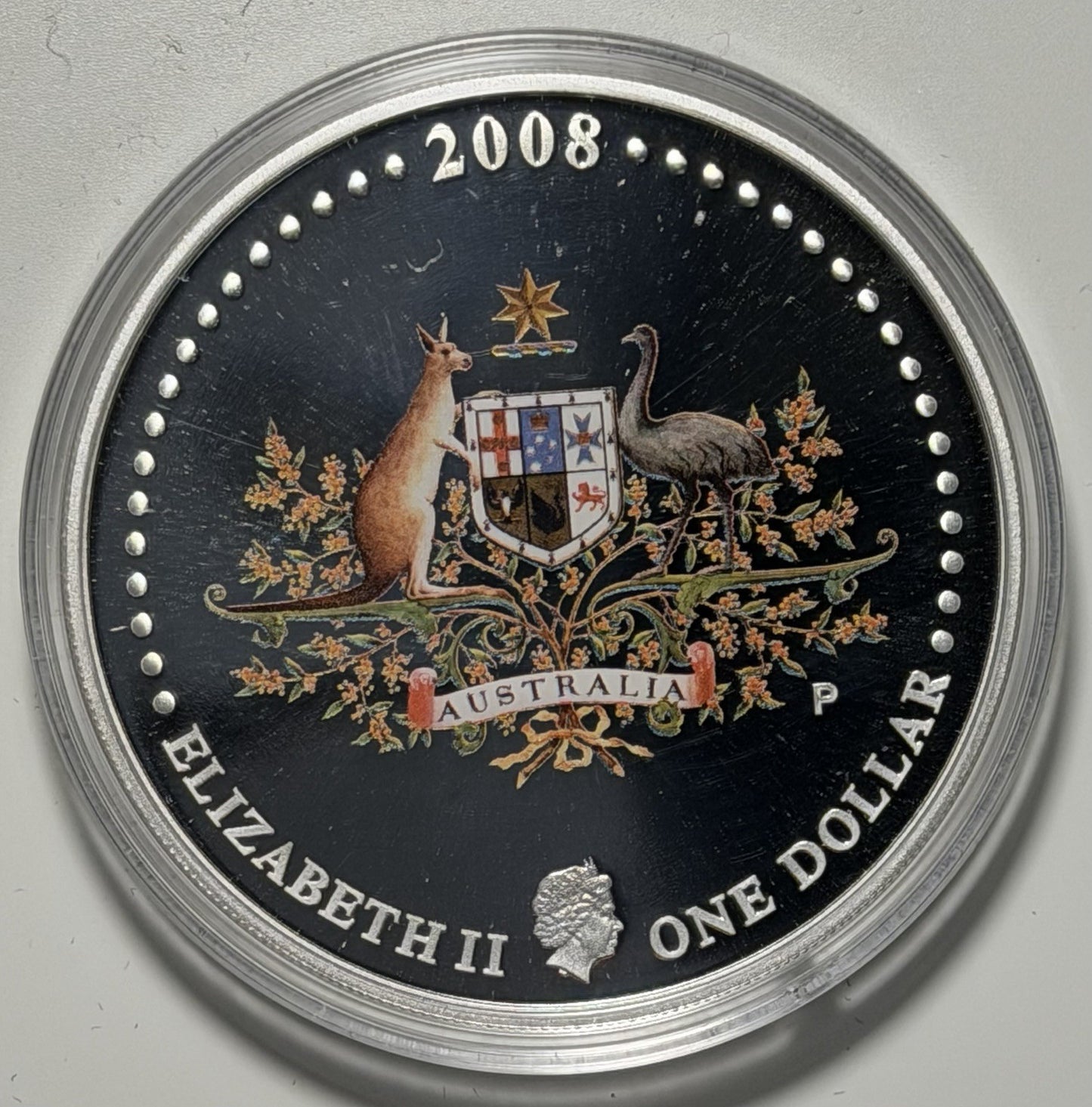 Australia 1908-2008 Commonwealth Coat of Arms Anni. $1 1oz 999 Silver Proof Coin