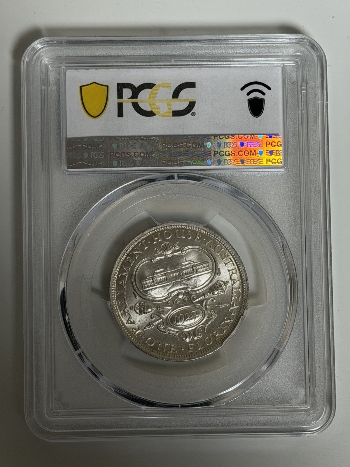 Australia 1927(m) Canberra Florin 2/- Two Shillings PCGS Graded MS65 Silver Coin