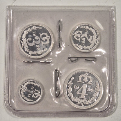 UK 1936 Edward VIII Pattern Proof Silver Maundy Set In Case With Certificate