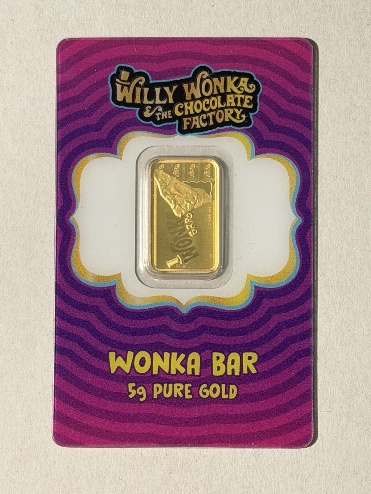 PAMP 2025 Limited Edition “Red Hat” Wonka 5 Gram Gold Bar in Assay Mintage 4000