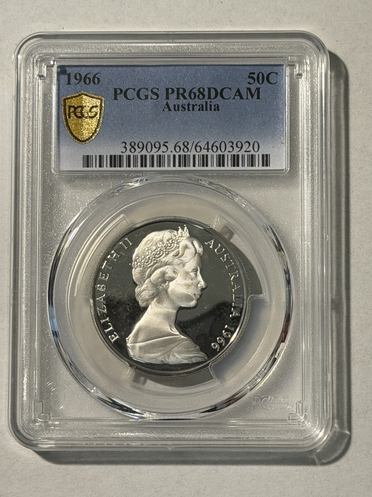 Australia 1966 50c Fifty Cents Silver Proof PCGS Graded PR68DCAM FDC