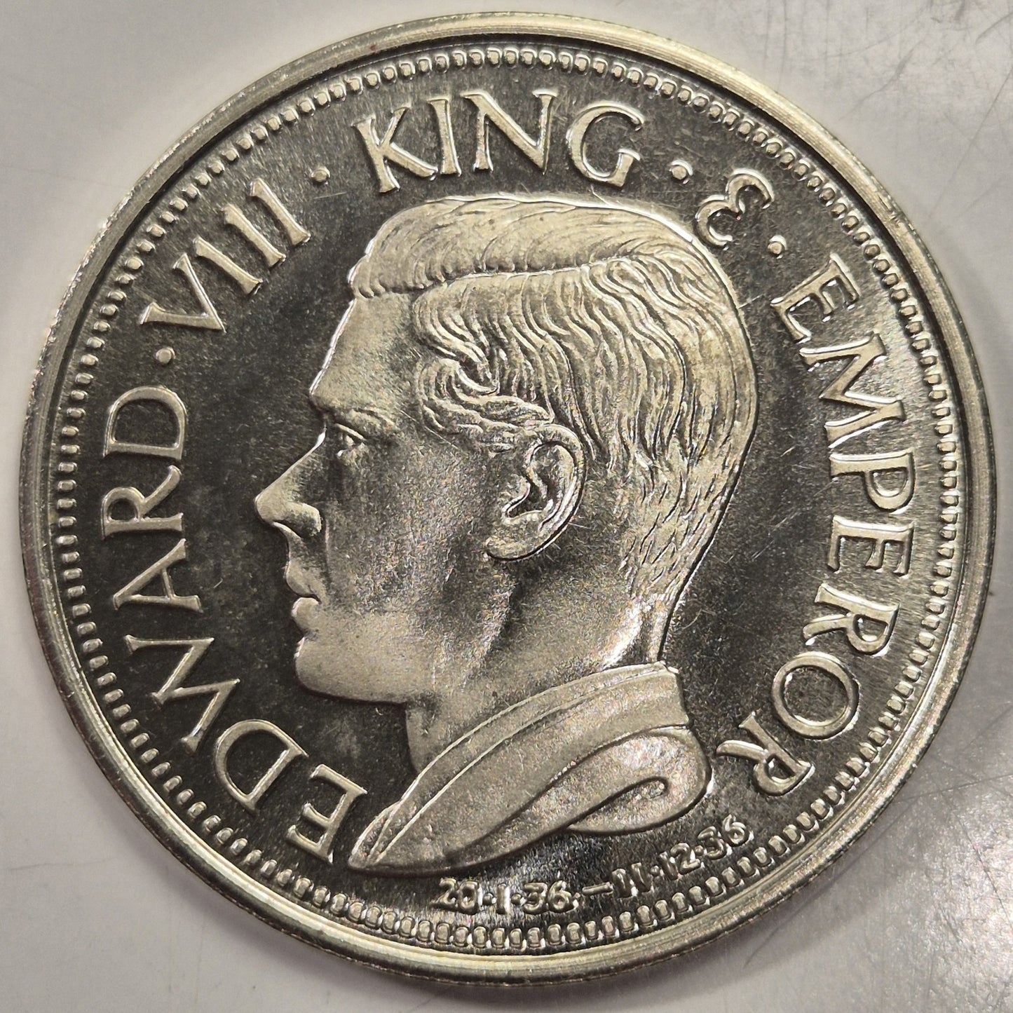 Australia 1936 Edward VIII CuNi Proof Pattern Crown By Hearn