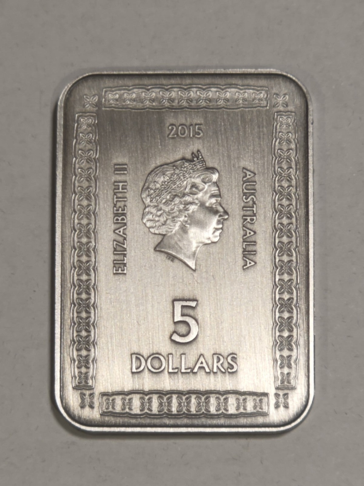 Australia 2015 $5 800th Anniversary Magna Carta 1oz 999 Fine Silver Rectangular