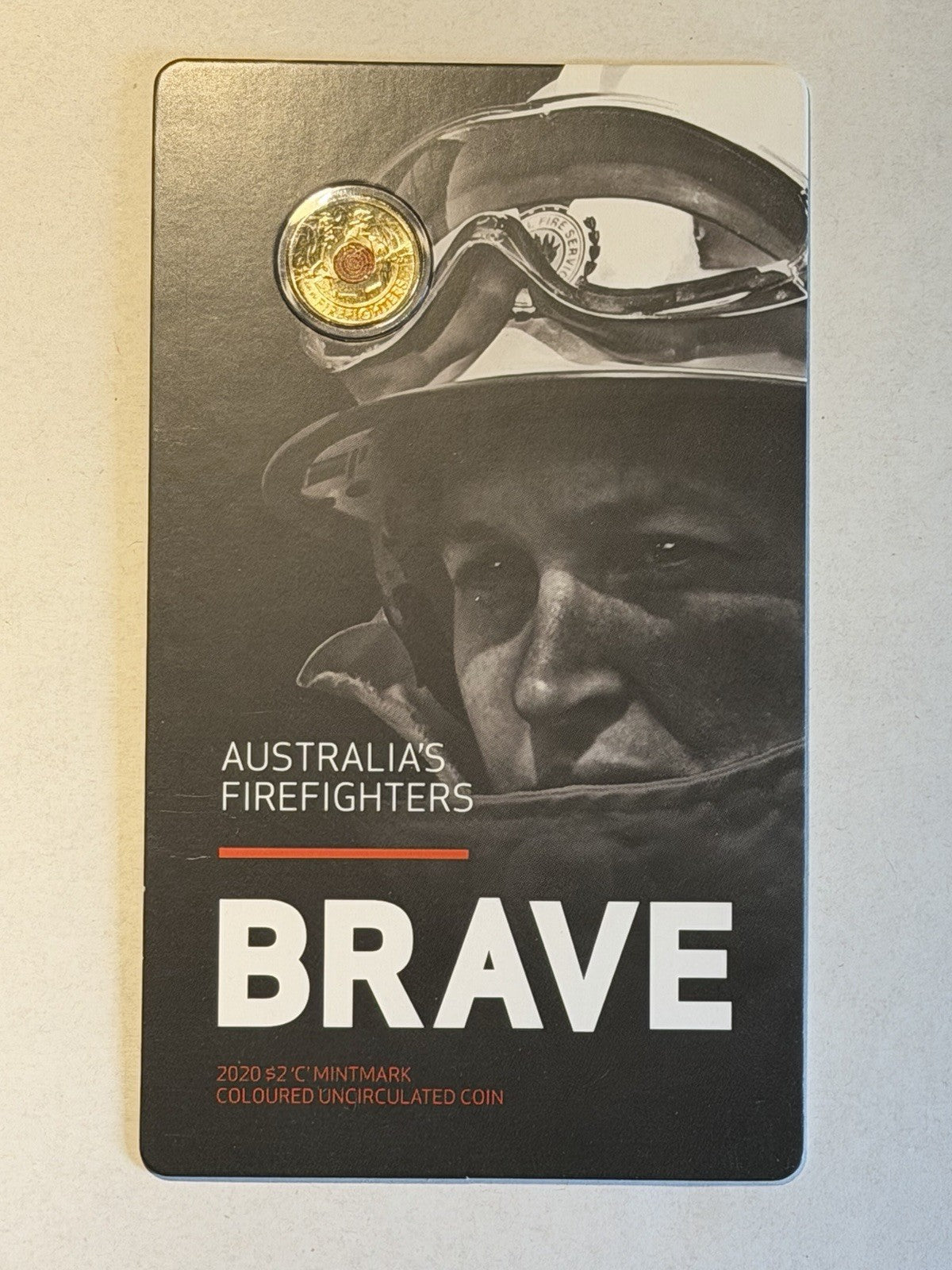 Australia 2020 $2 Two Dollars Fire Fighter Brave C Mint Mark UNC Coin in Card