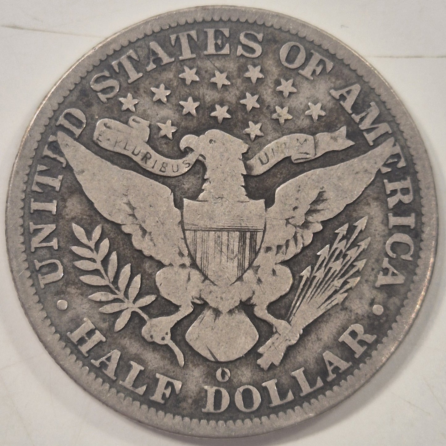 USA 1892-O Barber Half Dollar 50c Key Date aFine