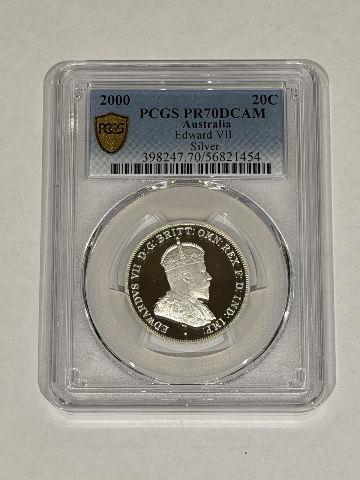 2000 Masterpieces in Silver Monarchs Edward VII PCGS Graded PR70DCAM Silver Coin