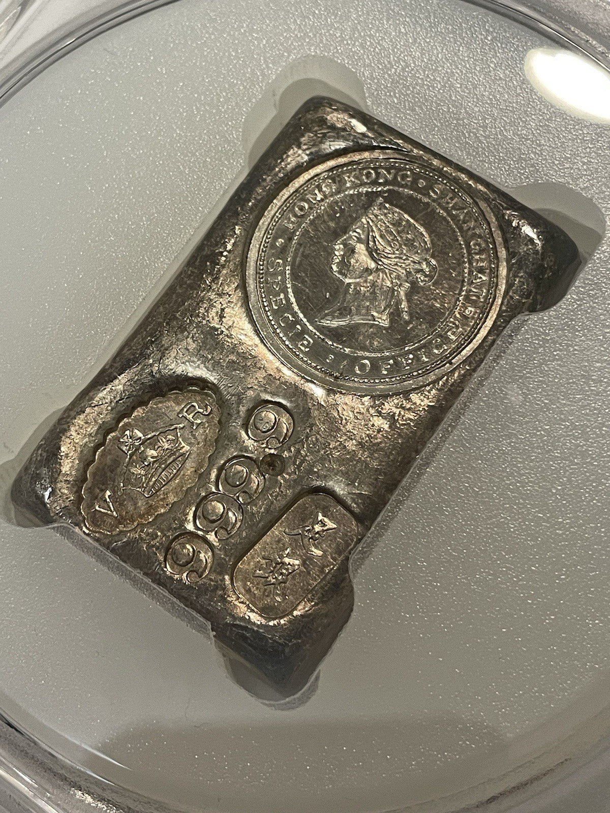 Hong Kong 1970s “$5” Shanghai Specie Office Vintage PCGS Graded MS63 Silver Bar
