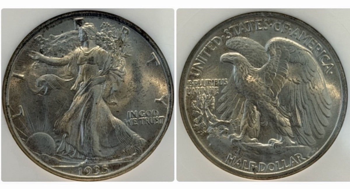 United States USA 1935 Walking Liberty Half Dollar 50c NGC Graded MS65 GEM Coin