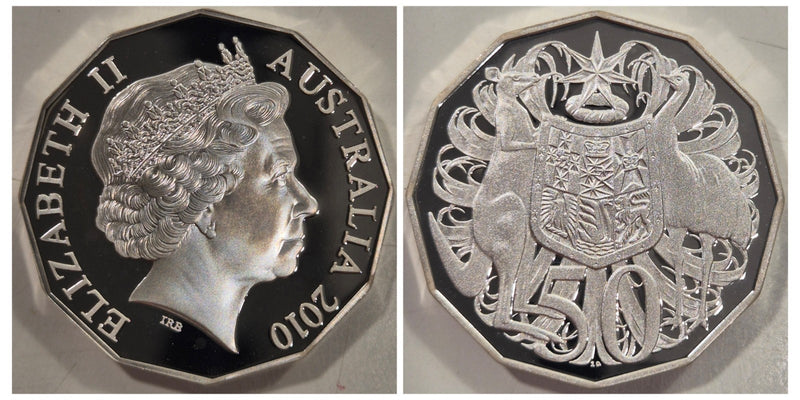 Australia 2010 Fifty Cents 50c Ex Fine Silver Proof Coin Set