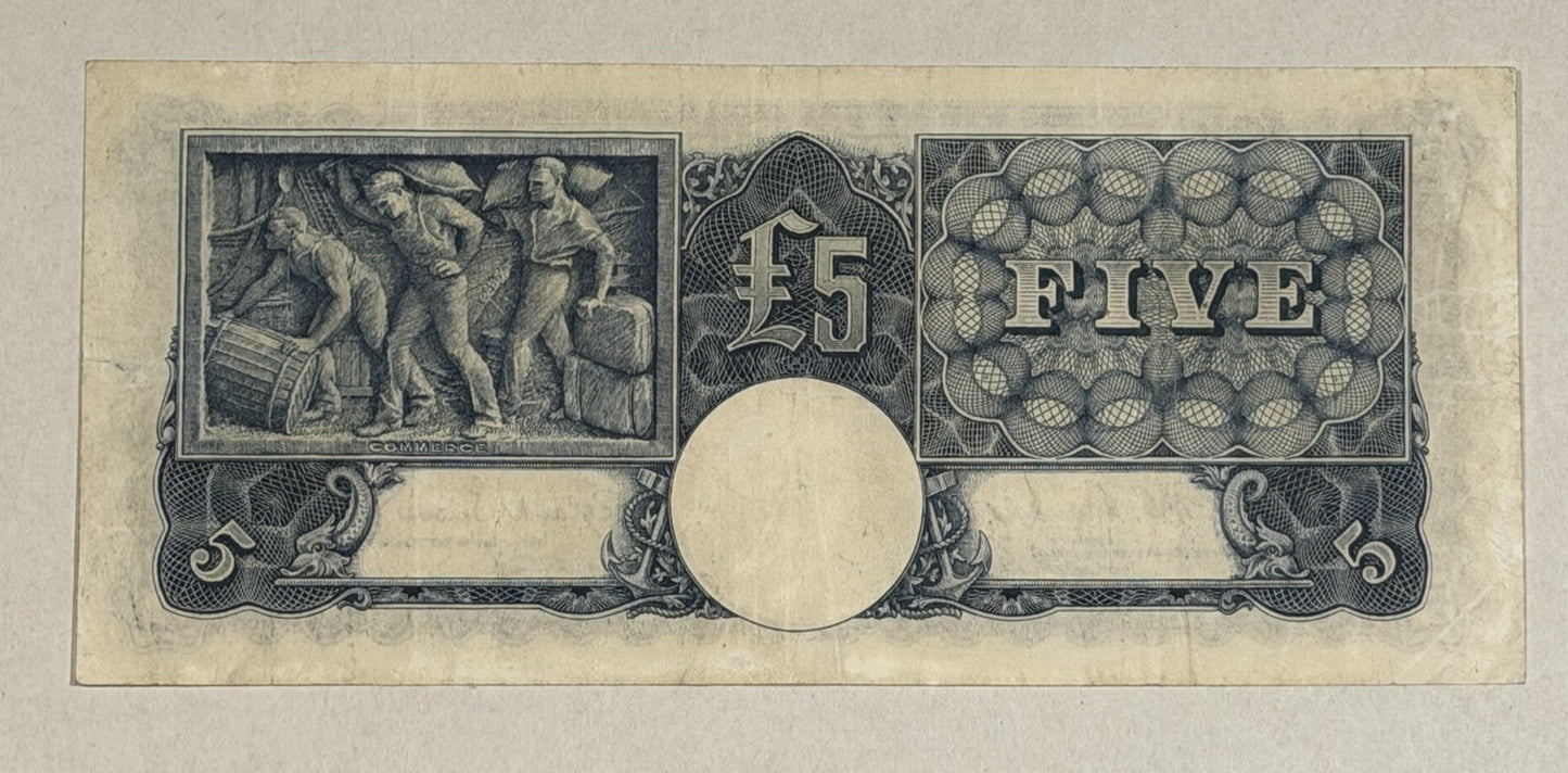 Commonwealth Australia 1952 £5 Five Pound Coombs/Wilson KGV Paper Banknote VF