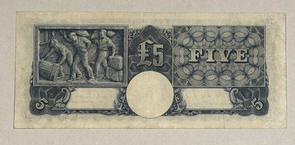 Commonwealth Australia 1952 £5 Five Pound Coombs/Wilson KGV Paper Banknote VF