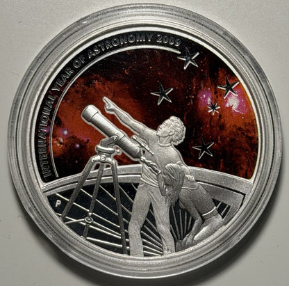Australia 2009 International Year of Astronomy 1oz 999 Silver Proof Coin