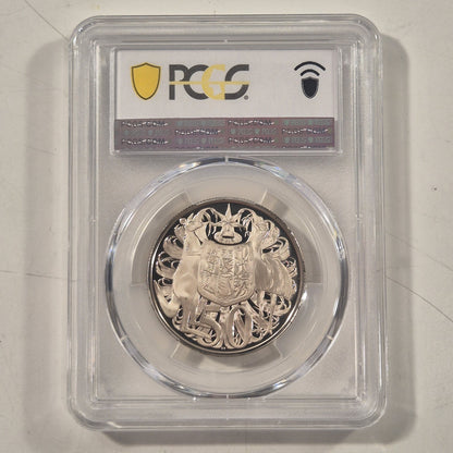 Australia 1966 50c Fifty Cents Silver Proof PCGS Graded PR69DCAM FDC (568214)