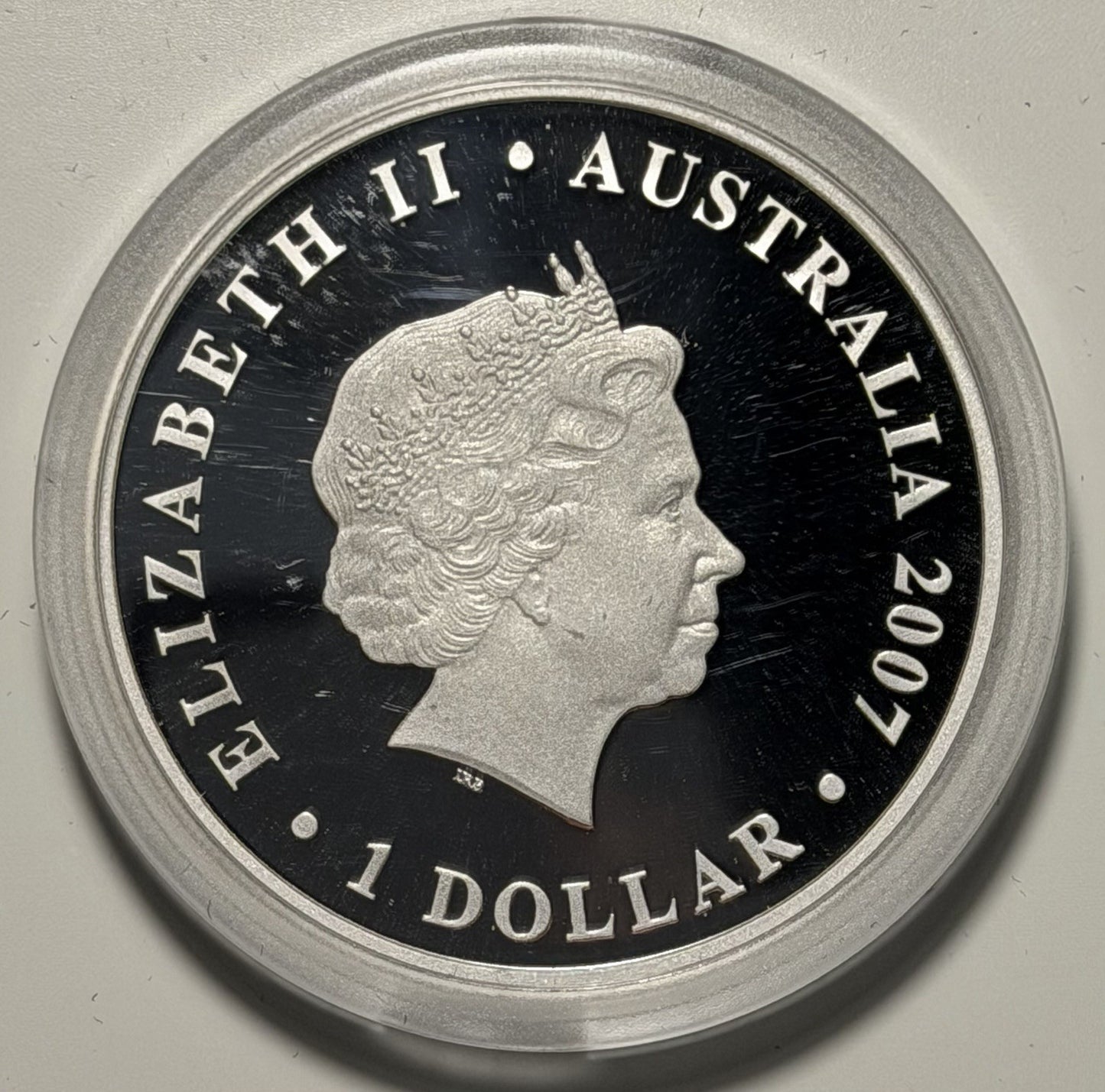 Australia 2007 Diamond Wedding Anniversary $1 1oz 999 Silver Proof Coin