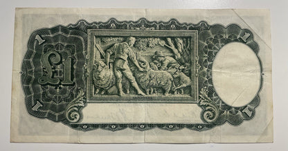 Australia 1933 £1 One Pound Riddle/Sheehan Predecimal Paper Banknote Very Fine