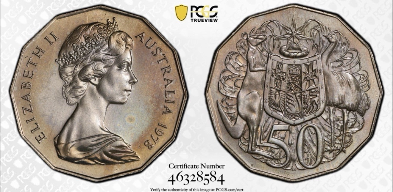 1978 Gem UNC 50C PCGS Graded MS65 #8584