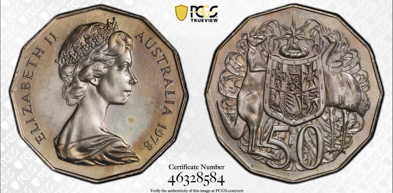 1978 Gem UNC 50C PCGS Graded MS65 #8584