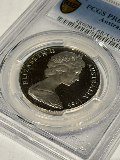 Australia 1966 50c Fifty Cents Silver Proof PCGS Graded PR68DCAM FDC